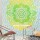 Green Geometric Ombre Mandala Tapestry Wall Hanging, Queen Bedspread