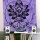 Purple Purple Black Magic Women Tie Dye Wall Tapestry Sheet