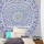 Plum and Bow Ghoomar Medallion Mandala Wall Tapestry, Hippie Bedding