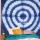 Indigo Blue Shibori Medallion Mandala Tapestry Wall Hanging Bedspread