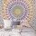 Large Plum and Bow Theme Medallion Mandala Tapestry, Hippie Bedding Throw