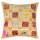 White Decorative Patchwork Pillow Cover 16x16, Indian Handmade Art