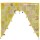 Yellow Vintage Patchwork Window Treatment Valance Decor Art