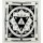 White & Black Om Zodiac Wall Tapestry, Indian Bedding