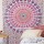 White Pink Multi Mandala Throw Tapestry, Indian Wall Hanging Bedding Bedspread