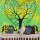 Green Cool Tie Dye Elephant Love Tree Wall Tapestry, Tie Dye Bedding Sheet