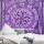12 Astrological Cycle Of Ages Tie Dye Wall Tapestry, Purple Tie Dye Sheet Bedding