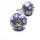 Purple Ceramic Ball & White Dots Cabinet Dresser Pull Knobs, Set of 2