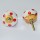 Red Polka Dots Kitchen Cabinet Dresser Ceramic Knobs, Set of 2