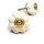 Solid Off White Ceramic Knobs Set of 2