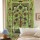 Green Multi Birds & Tree of Life Tapestry Wall Hanging, Tie Dye Sheet