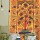 Twin Size Orange Temple Tree Wall Tapestry, Indian Tie Dye Bedspread