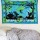 Turquoise Angel in Wonderland Tapestry, Small Tie Dye Fairy Tapestry Wall Hanging