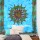 Turquoise Blue Tie Dye Sun Tapestry Wall Hanging