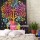 Small Size Multicolor Elephant & Tree of Life Tie Dye Cloth Tapestry Wall Hanging
