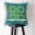 Turquoise Blue Decorative Star Mirrored Square Throw Pillow Cover 16X16