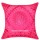 24" x 24" Pink Decorative and Accent Mirror Embroidered Cotton Throw Pillow Cover