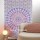 Twin White and Blue Indian Hippie Mandala Beach Tapestry Wall Hanging