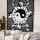 China Black & White Yin Yang Ball Printed Hippie Tapestry Wall Hanging
