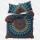 Blue Multi Reversible Peafowl Mandala Duvet Cover with Set of 2 Pillow Covers
