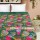 Green Multi Flowers Hand Kantha Quilted Bedding