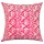 24" Decorative Pink Zig Zag Pattern Cotton Kantha Pillow Sham