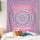 Small Pink & Purple Floral Ombre Mandala Wall Tapestry, Hippie Tapestry Wall Hanging