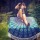 Blue Multi Peacock Wings Theme Mandala Roundie Beach Towel Throw