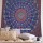 Blue Plum and Bow People Dancing Medallion Tapestry, Mandala Wall Hanging