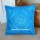 16X16 Turquoise Blue Decorative Bohemian Accent Mirrored Pillow Cover