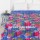 Queen Size Blue Tropicana India Made Kantha Bedspread Blanket Throw