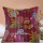 24" Inch Maroon Indian Kantha Floral Cotton Throw Pillow Cushion Cover Sham