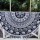 Black & White Bohemian Elephant Hippie Mandala Beach Throw Mat Round Tablecloth