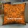 Orange Greenman Face Featuring Decorative Tie Dye Throw Pillow Cover 16X16