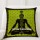Green Yoga Meditation OM Chakras Tie Dye 16X16 Cotton Throw Pillow Cover