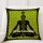 Green Yoga Meditation OM Chakras Tie Dye 16X16 Cotton Throw Pillow Cover