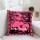 Pink Multi Alice in Wonderland Decorative Cotton 16X16 Tie Dye Pillow Cover 