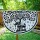 Black & White Elephant Under Tree Roundie Beach Throw Round Tablecloth