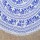Blue & White Elephants Ring Mandala Roundie Beach Throw