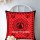 Decorative Red Lotus Buddha & Aum Printed Throw Pillow Cover 16X16 Inch