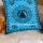 Turquoise Lotus Buddha Om Printed Decorative Tie Dye Throw Pillow Cover 16X16