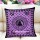 16X16 Decorative Auspicious OM & Buddha Printed Purple Tie Dye Pillow Cover