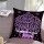 Purple & Black Elephant Tree Featuring Tie Dye Throw Pillow Cover 16X16 Inch