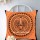 Orange Decorative Hamsa Hand Printed Tie Dye Square Throw Pillow Cover 16X16