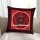 Decorative Red Tibetan OM AUM Printed Tie Dye Throw Pillow Cover 16X16 Inch