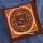 Orange Tibetan AUM Printed Tie Dye Throw Pillow Cover 16X16 Inch