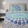 Blue & White Peacock Mandala Boho Duvet Cover Set with One Pillow Cover