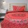 Twin Red Peafowl Boho Bedding Mandala Duvet Cover Set with One Pillow Cover