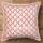 White and Orange Scallops 16X16 Square Throw Pillow Cover