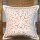 White and Brown Leaves and Flower Cutwork Designer Square Pillow Cover 16X16